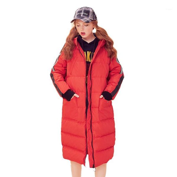 

women's down & parkas winter jacket women 2021 fashion parka long plus size hooded duck coat outerwear nw10391, Black