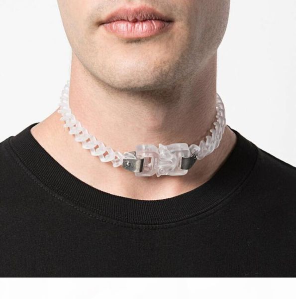 

2020 1017 alyx studio logo pvc transparen chain necklace bracelet belts men women hip hop outdoor street accessories festival gift ship, Silver