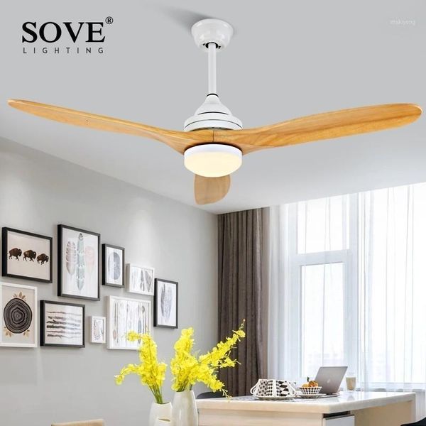 

electric fans sove 52 inch nordic modern ceiling fan wood without light wooden with lights dc 220v fan+lamp ventilador de techo1