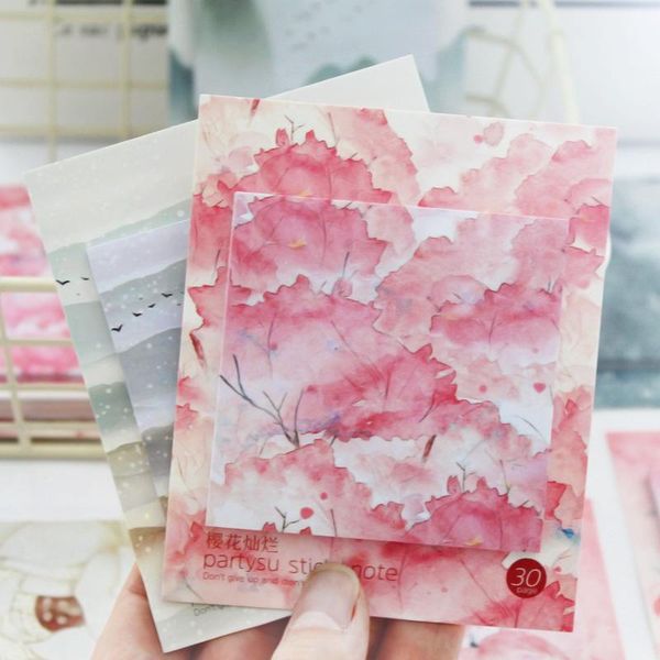 

cherry blossom flamingo planner stickers memo pad kawaii n times sticky notes mini memo notepad bookmark gift stationery wmtemc xhhair