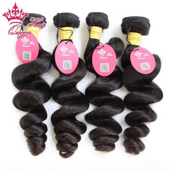 

queen hair peruvian hair loose wave 4pcs lot natural color human hair factory price dhl ing, Black