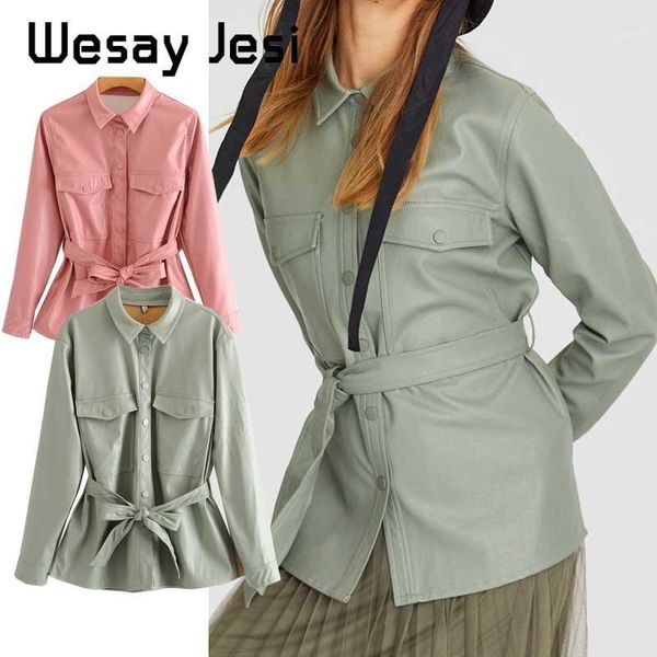 

2020 england style high street rock oversize single breasted leather pu bomber jacket women casaco feminino jaqueta feminina1, Black;brown