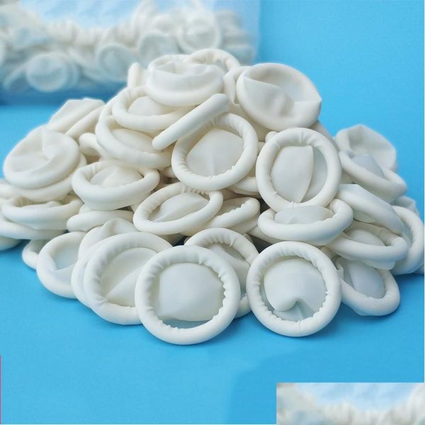 

100pcs natural rubber gloves finger cots latex fingertip protectiv jllzml yummy_shop