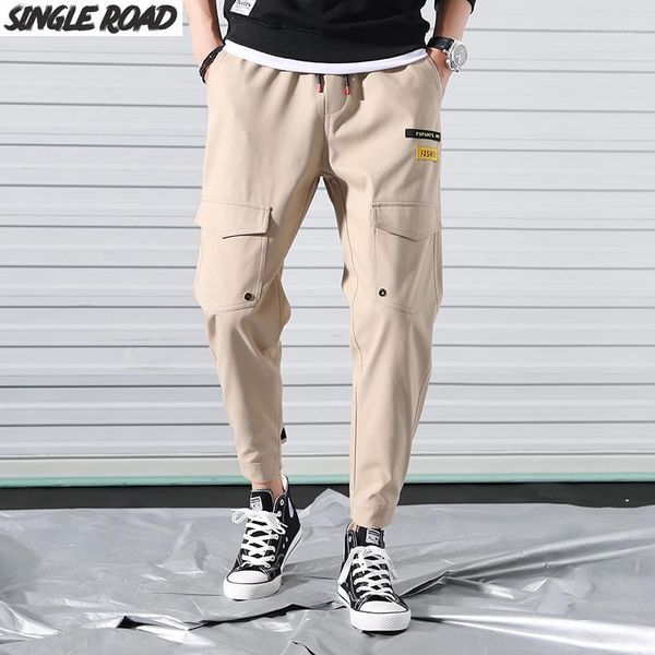 

singleroad cargo pants men 2019 harem hip hop joggers man multi-pocket trouser streetwear sweatpants fashion casual pants men1, Black