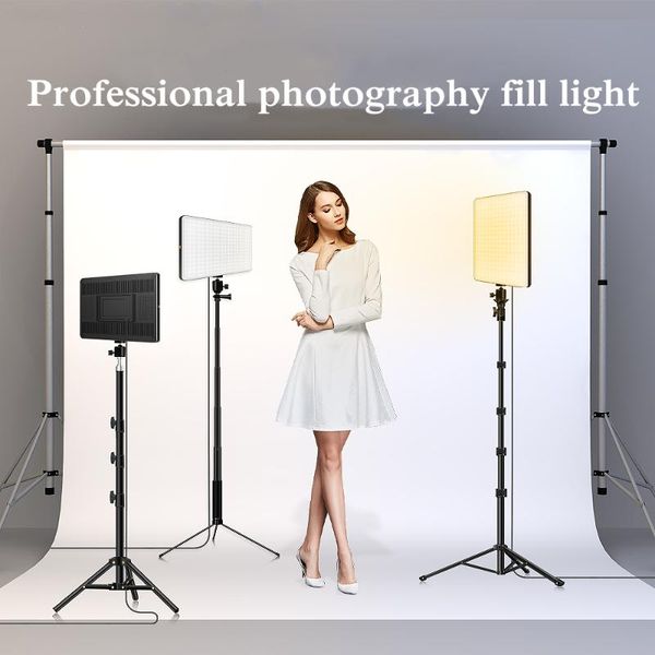 

flash heads led lighting panel remote control video light with tripod stand for pography studio taking po filming live streaming