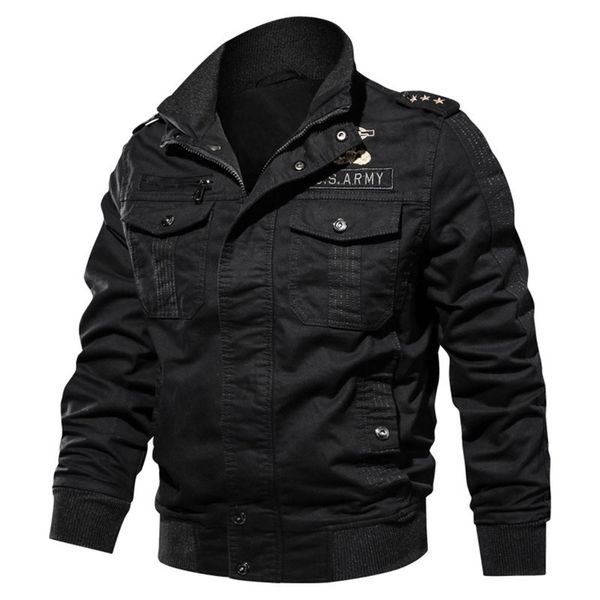

new military men's bomber jacket male embroidery 6xl slim fat cotton casual jacket coat men brand clohing outwear coat bf9931 201120, Black;brown