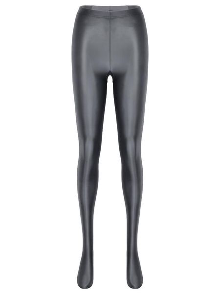 

womens glossy tights pantyhose shiny high waist tights stockings training yoga pants close-fitting sports dancing leggings, Black;white