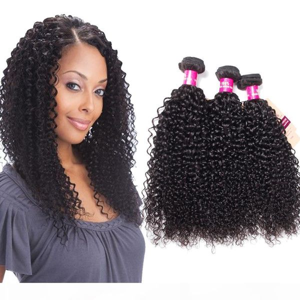 

8a brazilian straight body wave loose wave kinky curly deep wave virgin human hair bundles 100% unprocessed brazilian human hair extensions, Black;brown