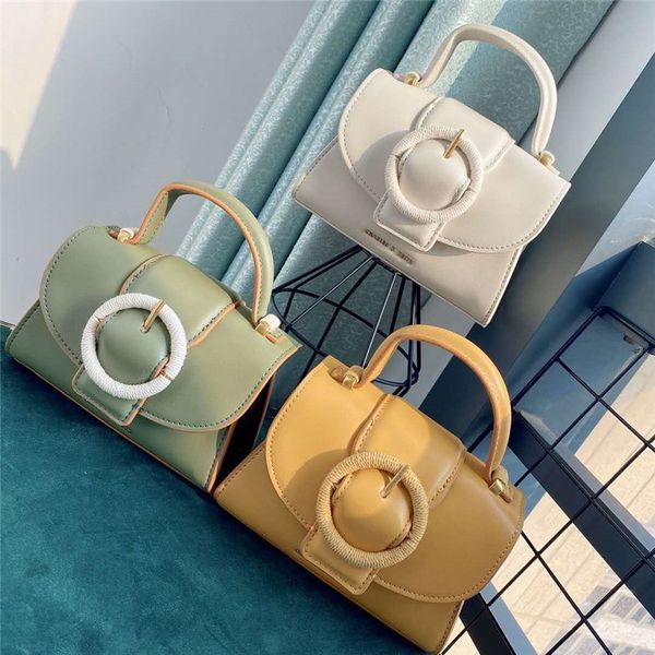 

gift charles&keith bag designers leather new bags shoulder underarm bag lady women round hasp kelly luxurys letter buckle printing ctmmb