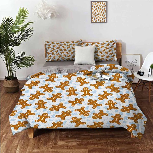 

traditional christmas icons cookie pattern festive tilebedding 3-piece set