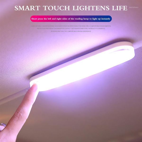 

onever new magnetic led car interior light usb rechargeable reading light car styling reading night indoor ceiling lamp1