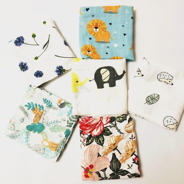 

кормление burpy новорожденных пеленального полотенце нагрудники scraf пеленка organic wrap большого муслин одеяло хлопок младенец площадь ша