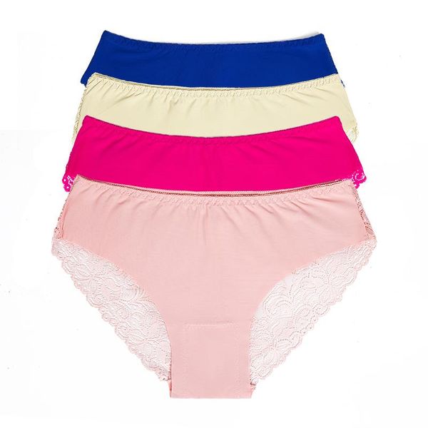 

women's panties 4pcs women underwear lingerie lace transparent tempting pretty briefs low waist ladies' underpants, Black;pink