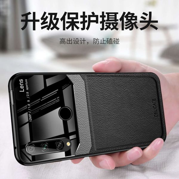 

sewqp smart z synthetic leather sheath, huawei y9 prime 2019 soft tpu mobile phone cover, plexiglass rear-view mirror shellvtrvgt