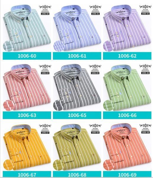 

men's plaid checked oxford button-down shirt single patch pocket casual thick contrast standard-fit long sleeve gingham shirts1, White;black