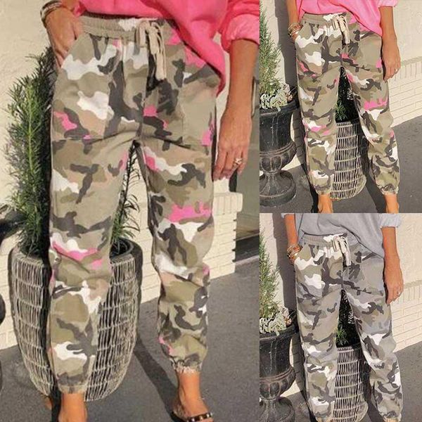 

women print pants high waist elastic streetwear drawstring loose trousers with pockets kg-501, Black;blue
