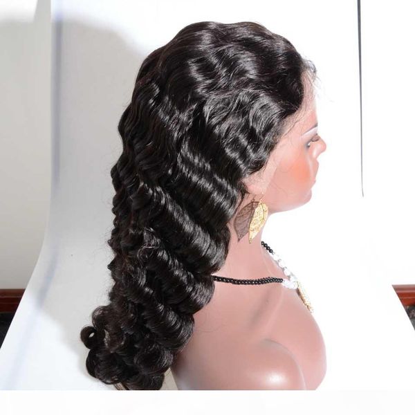 

long fashion brazilian natural wave human hair full lace wigs human hair glueless & front lace wig for african americans ship, Black;brown