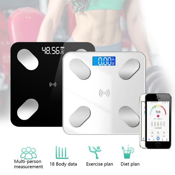 

smart body fat scale lcd digital wireless bluetooth bmi weight monitor health analyzer fitness lose weight tools scale