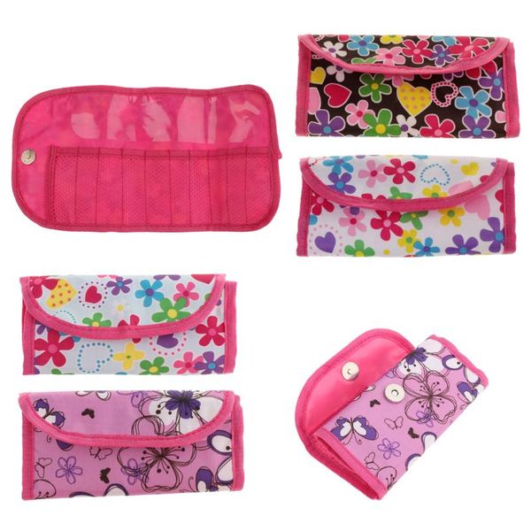 

knit crocheting needle case pouch printed crochet hook holder organizer bag