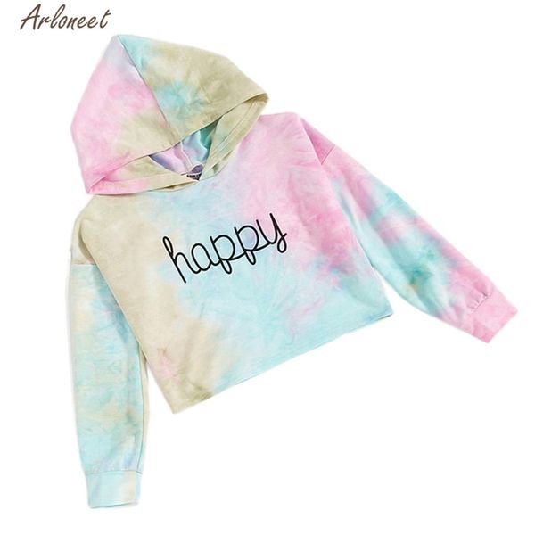 

arloneet clothes kids boys girls cute 3d multicolor hoodies sweatshirts pullover children cotton long sleeve letter coat 201127, Black