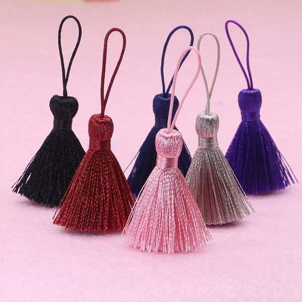 

10 30pcs mini tassel pendant jewelry curtain garments decorative accessories diy key cell phone bag fringe trim craft tassels h jllnul