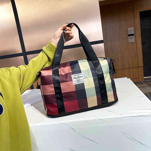 

handbags bags short distance travel dry wet separation fitness portable swimming single shoulder storage luggage waiting for delivery, Black;red
