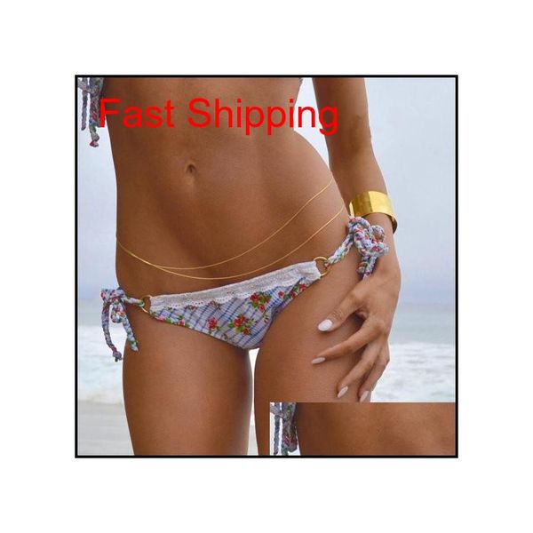 

2018 bikini body chain bohemian necklace women bondage waist chain harness waist belly chain body jewelry jtxh4, Silver