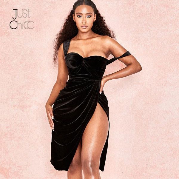 

justchicc off shoulder velvet dress women sleeveless autumn winter bodycon dress night club party mini vestidos 20191, Black;gray