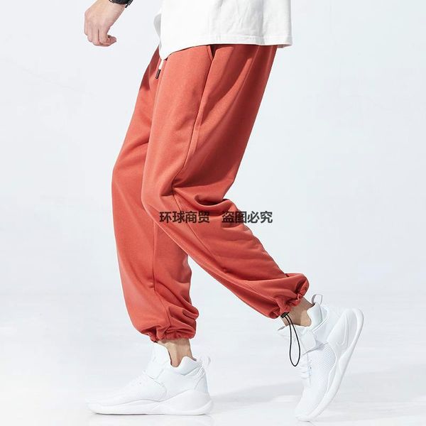 

nk men's casual trousers cotton overalls elastic waist full len multi-pocket plus fertilizer xl men's clothing big size cargo pant, Black