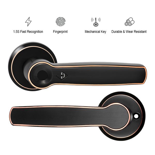 

fingerprint door lock intelligent electronic lock for home security mechanical key password door lock with alexa google home