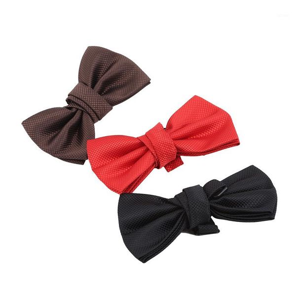 

mens tie set bowtie cravat cufflinks fashion butterfly party wedding bow ties for men girls candy solid color bowknot1, Black;gray