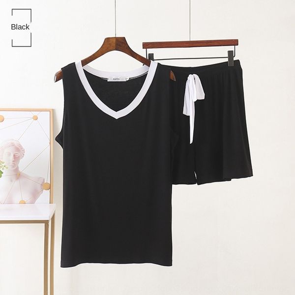 

летние тонкие модальные одежды clothesshorts дома clothescamisole шорты двухсекционный костюм спортивный досуг большой размер свободный дома, Gray