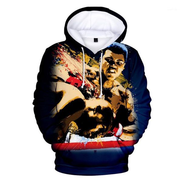 

2020 new hoodies muhammad ali 3d hoodies men women streetwear fashion hip hop hoodeis harajuku male hooded sweatshirt1, Black