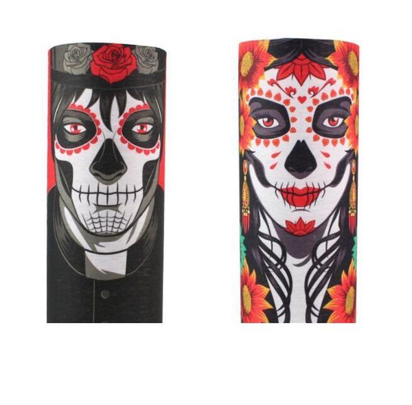 

outdoor cycling running hiking magic fashion headband sport turbans cycling scarf scarves literary skull bandanas gym sport hairbands, Black