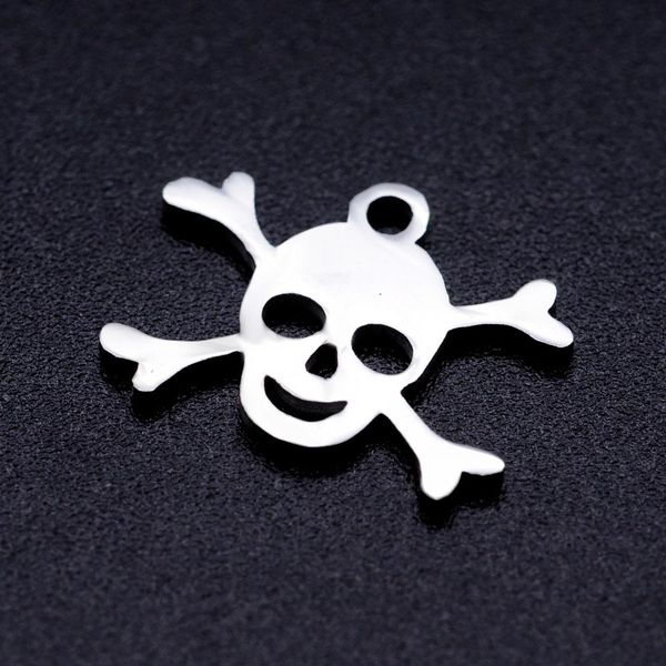 

10pcs lot skull diy jewelry charms wholesale 100 stainless steel accept oem orders never tarnish pendants factory direct wmtuqc, Bronze;silver