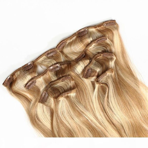 

elibess волос -clip на человеческих волос 7pcs 100g комплект piano цвет 27 613 полный руководитель зажима в выдвижении человеческих волос, Black