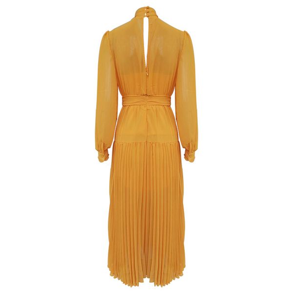 

2020 new affordable luxury socialite slim fit solid color stand-up collar bowknot tied high waist lace stitching dress for women trendy, White;black