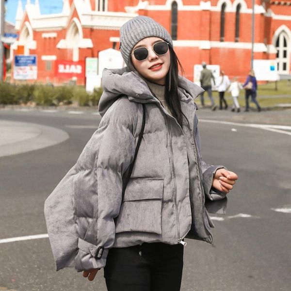 

winter 2018 new parkas korean fashion thicken jackets and coats women winter velvet hooded coats outwear streetwear parkas1, Black