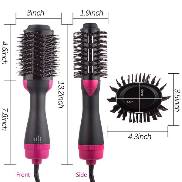 Один шаг Фен и Volumizer Электрический отрицательный ион расческа волос Styling Brush Straighter мокрой и сухой Использование Dropshipping