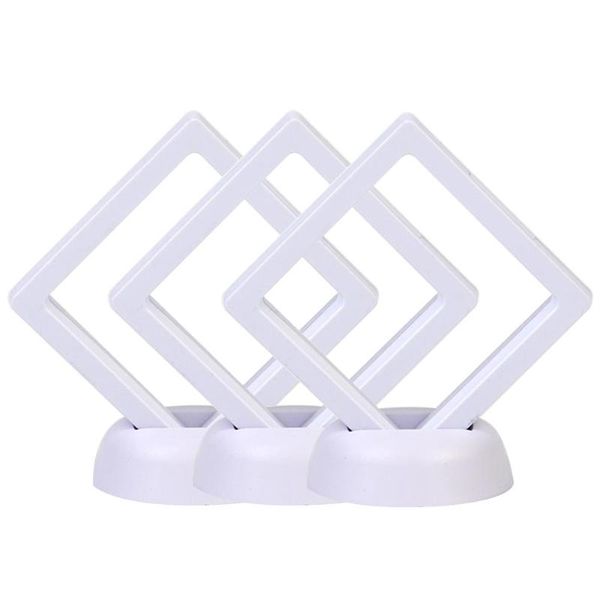 

3 шт. 3d плавающий ювелирные изделия дисплей кадра хранения коробка штемпель многофункциональный шоу чехол монеты держатель подставка медаль, Pink;blue