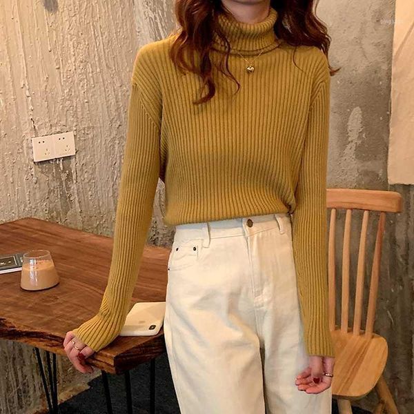 

chic autumn winter thick sweater pullovers women long sleeve casual warm basic turtleneck sweater female knit jumpers, White;black