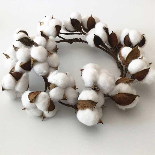 

artificial cotton diy wreath home wedding decoration christmas garland natural dried flower decor floral farmhouse decoration1