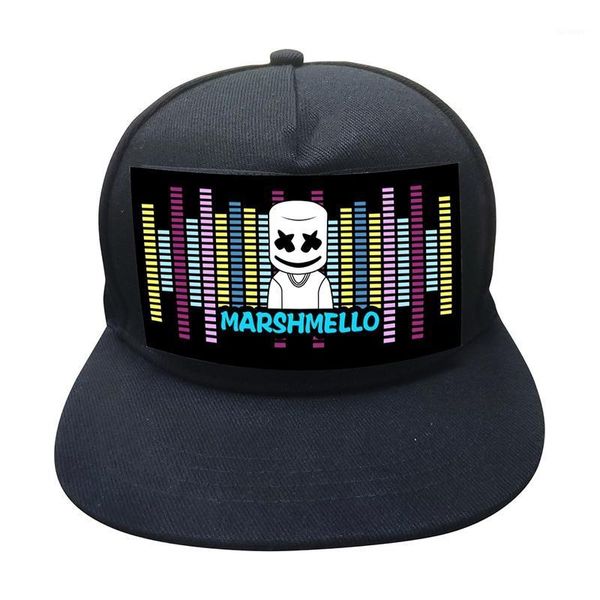 

led light up baseball caps sound activated glowing adjustable hats perfect for party hip-hop running glow in dark hat1