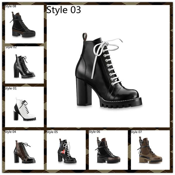 

designer desert boot women classic tall boots womens boots snow leather wintermartin boots lady thick rubber chunky heel, Black