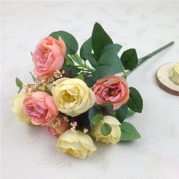 

10 heads artificial rose flowers artificial rose flowers home party decoration1