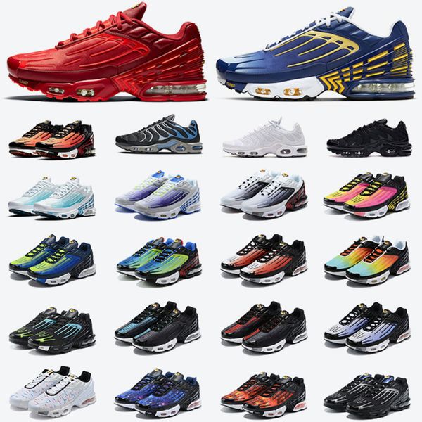 

tn plus 3 iii tuned womens trainers crimson red laser blue triple black white spider mens running shoes tn 3, White;red