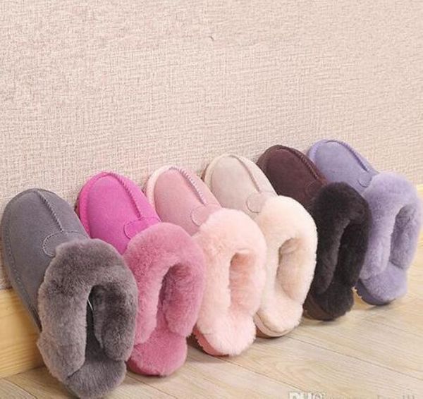 

2020 classic design 51250 warm slippers goat skin sheepskin snow boots martin boots short women boots keep warm shoes fast shipping, Black