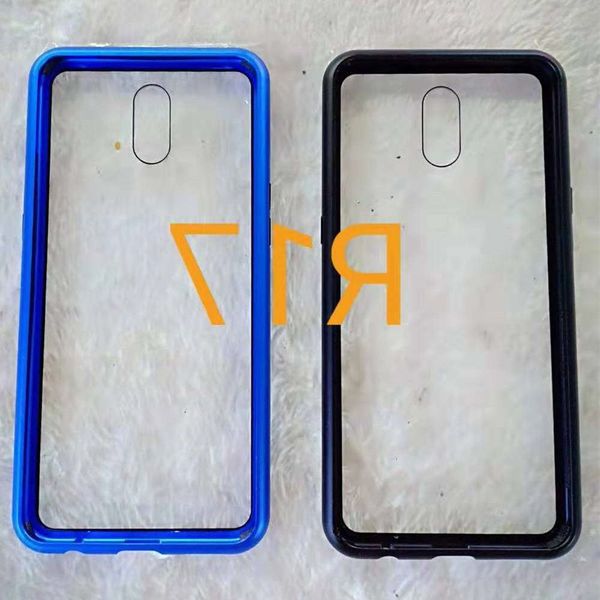 

3e3saaluminum alloy metal frame mobile shell for oppo realme x tempered glass magnetic phone casexzvip2