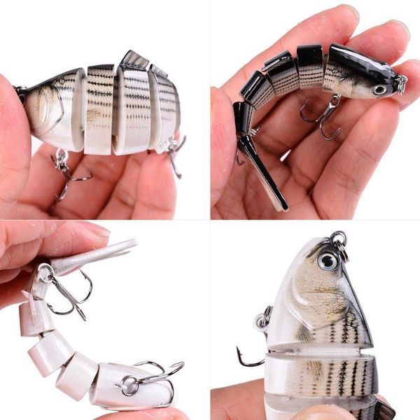 

fishing wobbler lifelike 6/7 segment swimbait crankbait hard bait slow 10cm 17g 15g isca artificial lures fishin qylojn