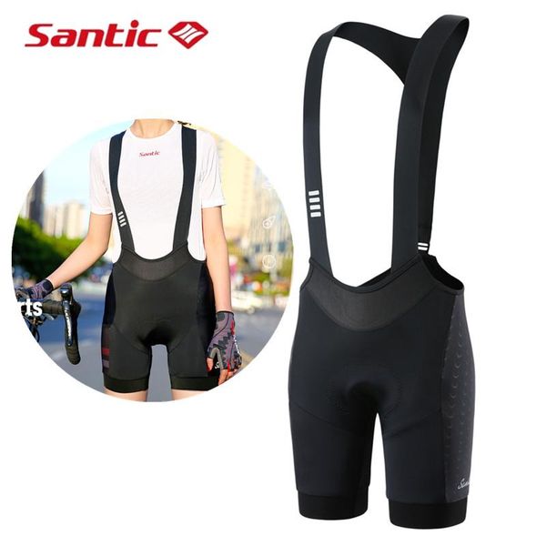 

santic велоспорт bib shorts противоударный проложенный колготки женщины велосипед нагрудники шорты дышащий quick dry дорожный велосипед коро